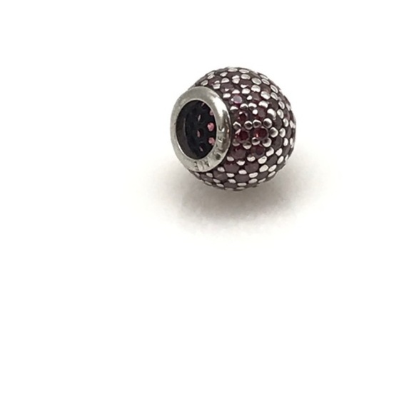 Pandora CZ Pave Lights Red Sparkly Rare Retired Bead Charm - Picture 2 of 4